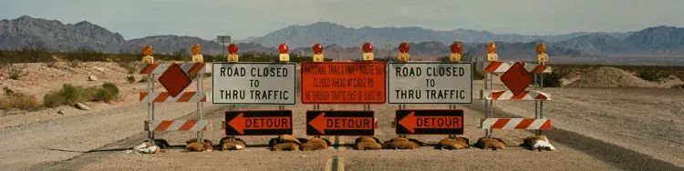 un desvio en el camino